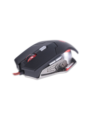 Геймърска светеща мишка за лаптоп/компютър Rebeltec Falcon, с кабел 1.8м, Черна