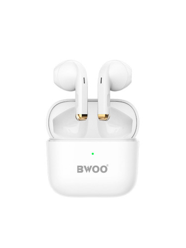 Слушалки Bluetooth безжични BWOO TWS BW66, Бели