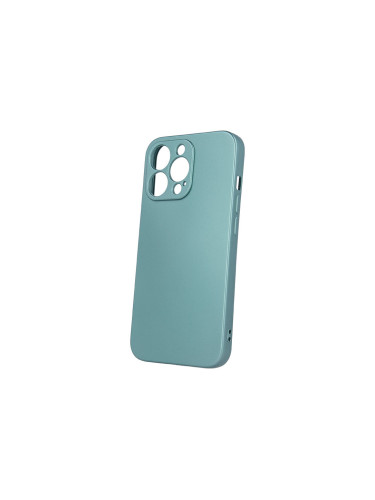 Силиконов кейс bSmart Silicone Metallic Cover, За iPhone 13 Pro (6.1), Зелен