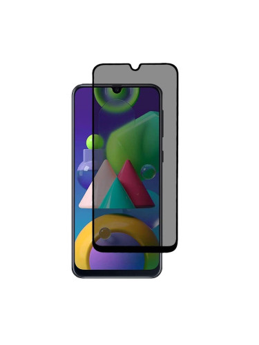 Стъклен протектор за дисплей MBX 5D Full Privacy с цяло лепило, За Samsung Galaxy A22 5G (A226B), Черен