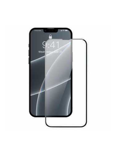 Стъклен протектор OG Premium с цяло лепило, За iPhone 13 Pro (6.1), Черен