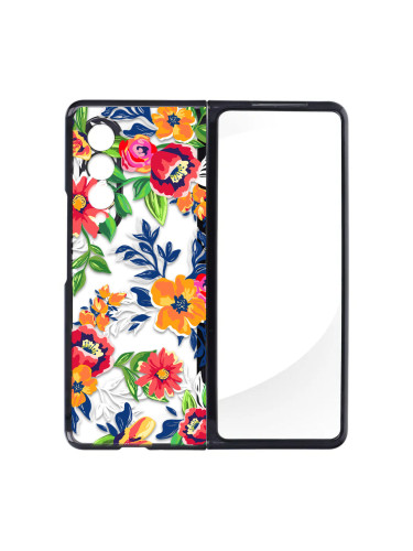 Пластмасов кейс FNX Premium Design, За Samsung Galaxy Z Fold3 5G, Многоцветен, Шарени цветя