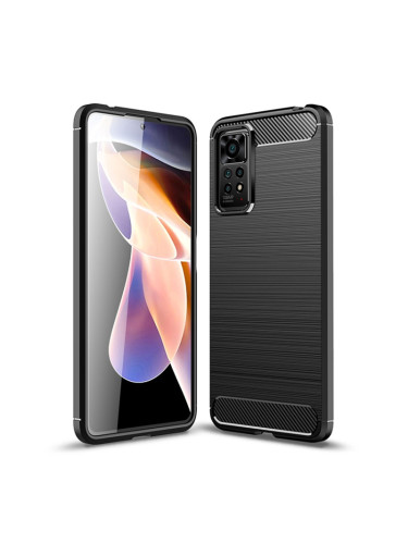 Силиконов кейс MBX Carbon, За Xiaomi Redmi Note 11 Pro 4G/Note 11 Pro 5G/Note 12 Pro 4G, Черен