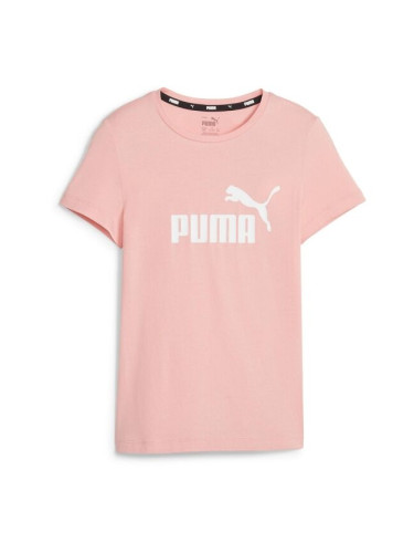 Puma ESS LOGO TEE G Тениска за момичета, розово, размер