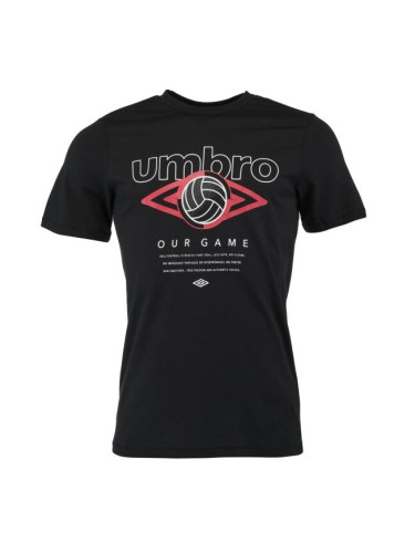 Umbro FW RETRO FOOTVALL GRAPHIC TEE Мъжка тениска, черно, размер