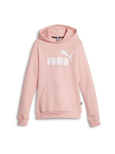 Puma ESS LOGO HOODIE FL G Суитшърт за момичета, розово, размер