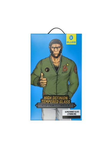 Стъклен протектор Blueo 5D Full Strong HD с цяло лепило, За iPhone 12 Pro Max (6.7), Черен