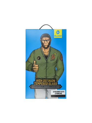 Стъклен протектор Blueo 5D Full Strong HD с цяло лепило, За iPhone 12/12 Pro (6.1), Черен