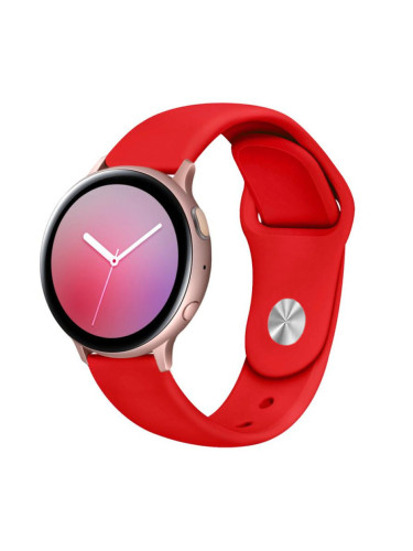 Силиконова каишка bSmart универсална за часовник Samsung, Huawei и др., 20mm, Червена