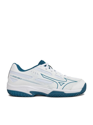 Mizuno Обувки за тенис Exceed Star Jr. CC 61GC225530 Бял