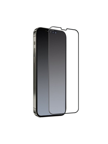 Удароустойчив протектор силиконов Caisles PET с черен кант, За iPhone 14 (6.1), Прозрачен