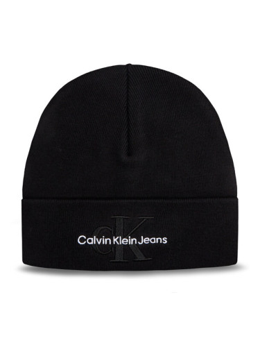 Calvin Klein Jeans Шапка Monologo Embro Beanie K60K611254 Черен