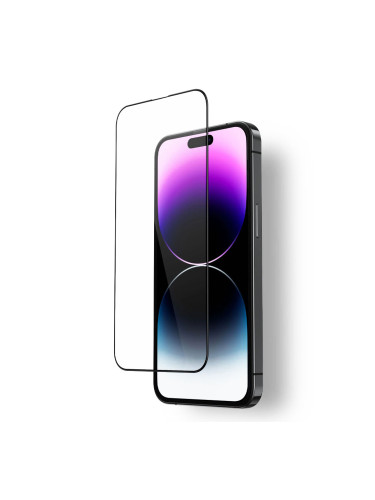 Стъклен протектор MBX 9D Paper Box Flat, За iPhone 14 Pro (6.1), Черен