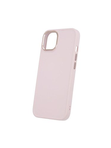 Силиконов кейс bSmart Silicone Satin Case, За iPhone 13 (6.1), Бледорозов