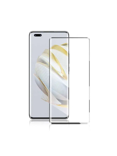 Стъклен протектор OG Premium с цяло лепило без дупка, За Huawei nova 10 Pro, Черен