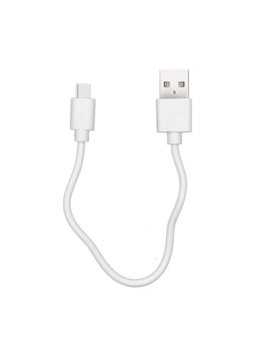 Кабел USB MBX 20см, Micro USB, Бял