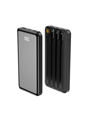 Външна батерия Power Bank 10000 mAh Forever TB-411 All in 1, Черна