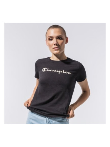 Champion Тениска Crewneck Тениска дамски Дрехи Тениски 113223KK001 Черен