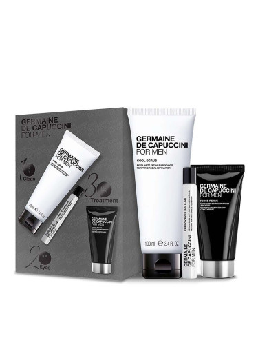 Подаръчен комплект за мъже Germaine De Capuccini For Men Skincare Routine Force Revive