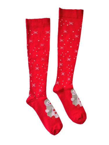 Дълги дамски Коледни чорапи Снежен човек