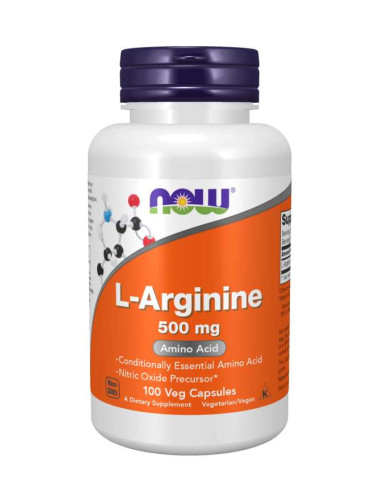 NOW - L-Arginine 500 МГ - 100 Капсули