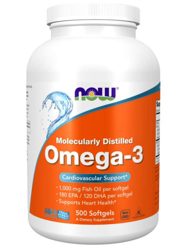 NOW - Omega-3 1000 МГ - 500 Дражета
