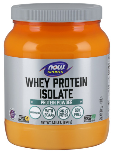 NOW Sports - Whey Protein Isolate - Неовкусен - 544 Г