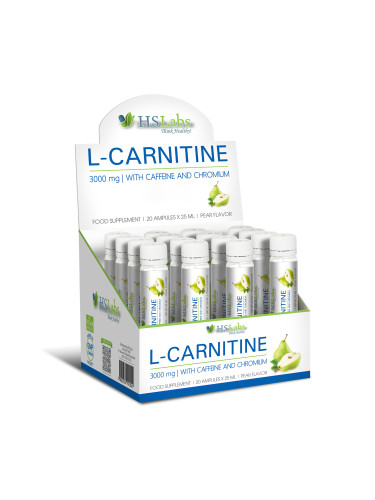 HS LABS - L-CARNITINE 3000 - WITH CAFFEINE AND CHROMIUM - 25 ml