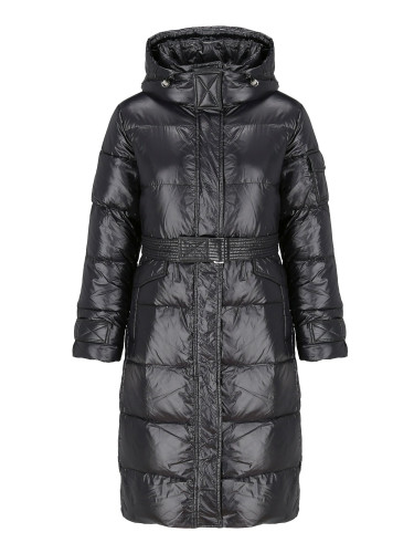 PERSO Woman's Women's long real down coat with a belt