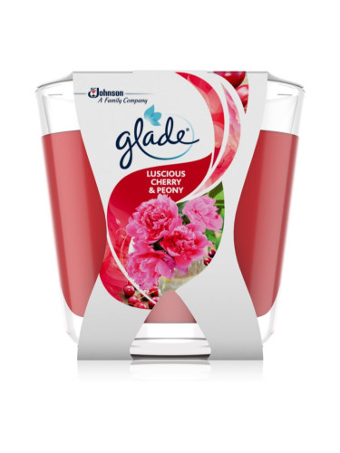 GLADE Luscious Cherry & Peony ароматна свещ 70 гр.