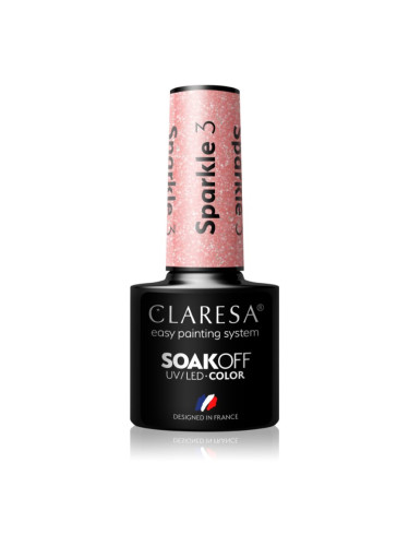 Claresa SoakOff UV/LED Color Sparkle гел лак за нокти цвят 3 5 гр.