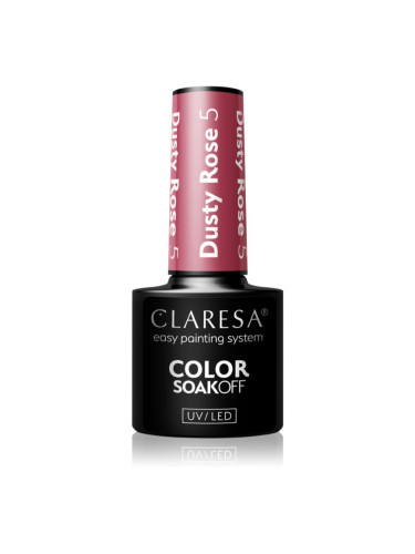 Claresa SoakOff UV/LED Color Dusty Rose гел лак за нокти цвят 5 5 гр.