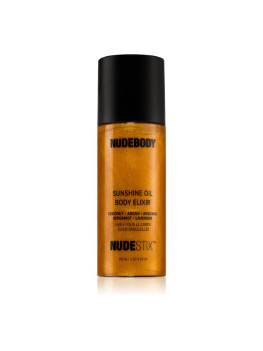 Nudestix Nudebody Sunshine Oil Body Elixir хидратиращо олио за тяло с ефект на лек загар 100 мл.