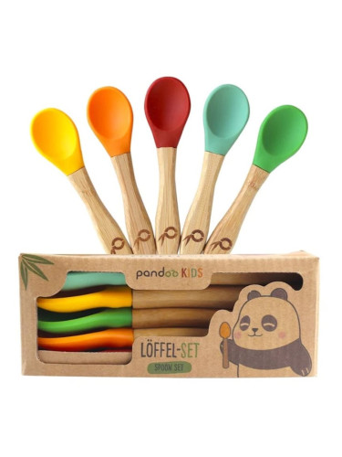 Pandoo Bamboo Spoon Set лъжичка за деца 5 бр.