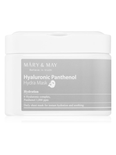 MARY & MAY Hyaluronic Panthenol Hydra Mask комплект платнени маски за интензивна хидратация 30 бр.