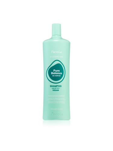 Fanola Vitamins Pure Balance Shampoo почистващ шампоан против мазен пърхот 1000 мл.