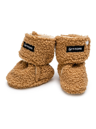 T-TOMI TEDDY Booties Brown детски пантофки 0-3 months 1 бр.