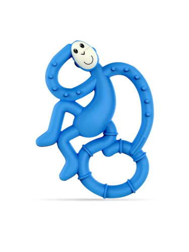 Matchstick Monkey Mini Monkey Teether гризалка с антимикробна съставка Blue 1 бр.