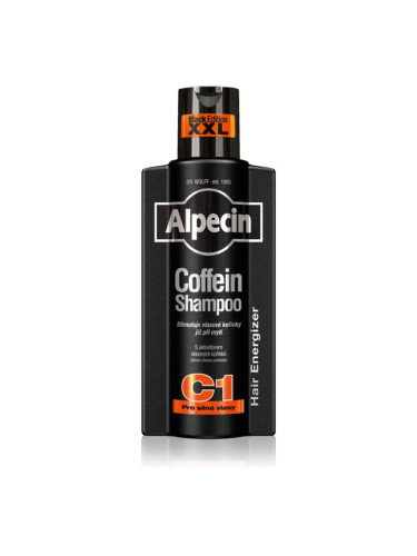 Alpecin Coffein Shampoo C1 Black Edition шампоан с кофеин за мъже стимулиращ растежа на косата 375 мл.