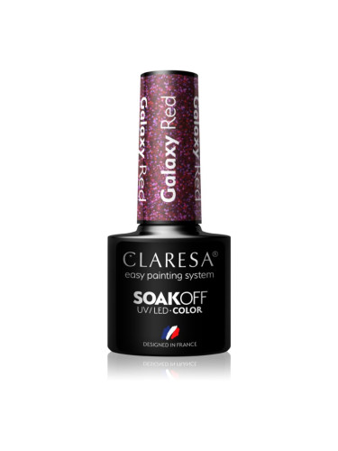Claresa SoakOff UV/LED Color Galaxy гел лак за нокти цвят Red 5 гр.