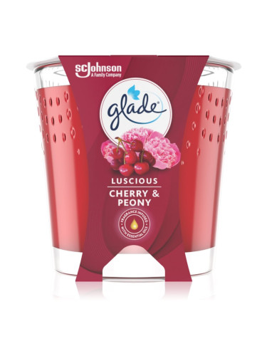 GLADE Luscious Cherry & Peony ароматна свещ Luscious Cherry & Peony 129 гр.