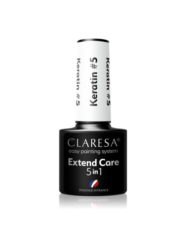 Claresa Extend Care 5 in 1 Keratin основен лак за нокти с гел с подхранващ ефект цвят 5 гр.