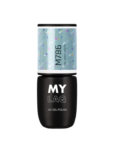 MYLAQ UV Gel Polish гел лак за нокти цвят My Grey Dots 5 мл.