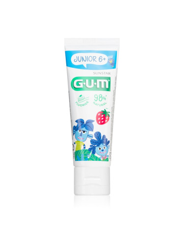 G.U.M Junior 6+ гел за зъби за деца вкус Strawberry 50 мл.