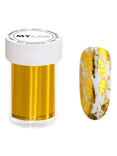 MYLAQ Transfer Foil Фолио за ноктопластика за нокти цвят Gold 4x100 см