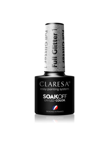 Claresa SoakOff UV/LED Color Full Glitter гел лак за нокти цвят 1 5 гр.