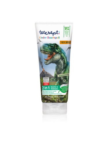 Tetesept Shower Gel & Shampoo T-Rex World нежен душ гел и шампоан за деца 200 мл.