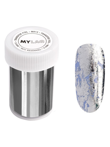 MYLAQ Transfer Foil Фолио за ноктопластика за нокти цвят Silver 4x100 см