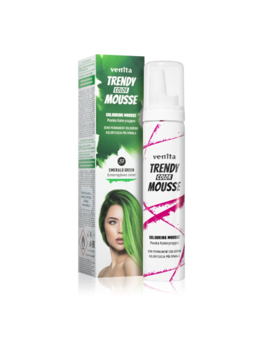 Venita Trendy Color Mousse оцветяващ мус без амоняк цвят No. 37 - Emerald Green 75 мл.