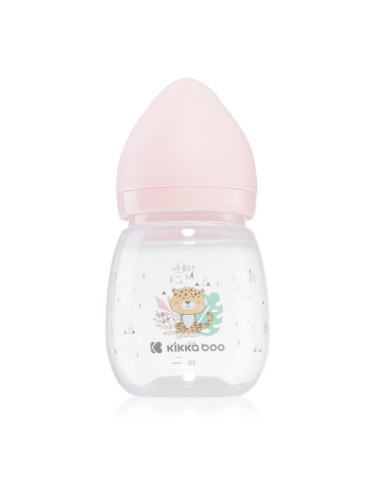 Kikkaboo Savanna Anti-colic Feeding Bottle бебешко шише 3 m+ Pink 180 мл.